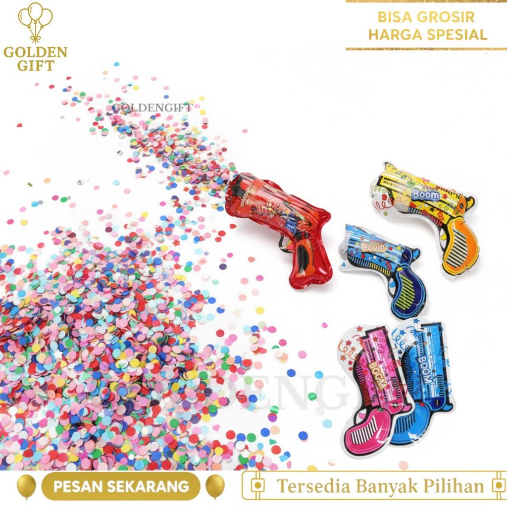 balon pistol balon ulang tahun dekorasi ulang tahun balon Confetti Gun/ Pistol Confetti/ Pistol Popp
