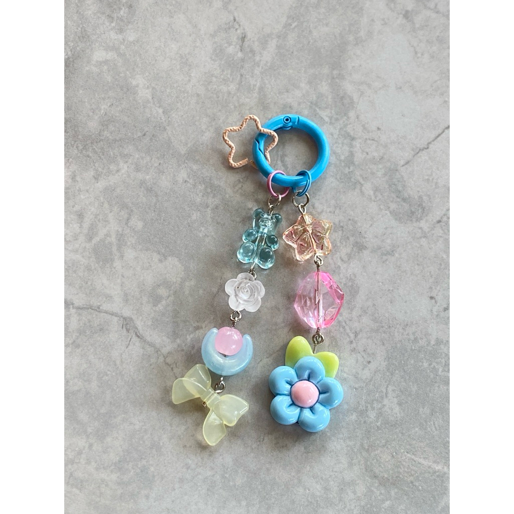 Bag charm flower pastel candy