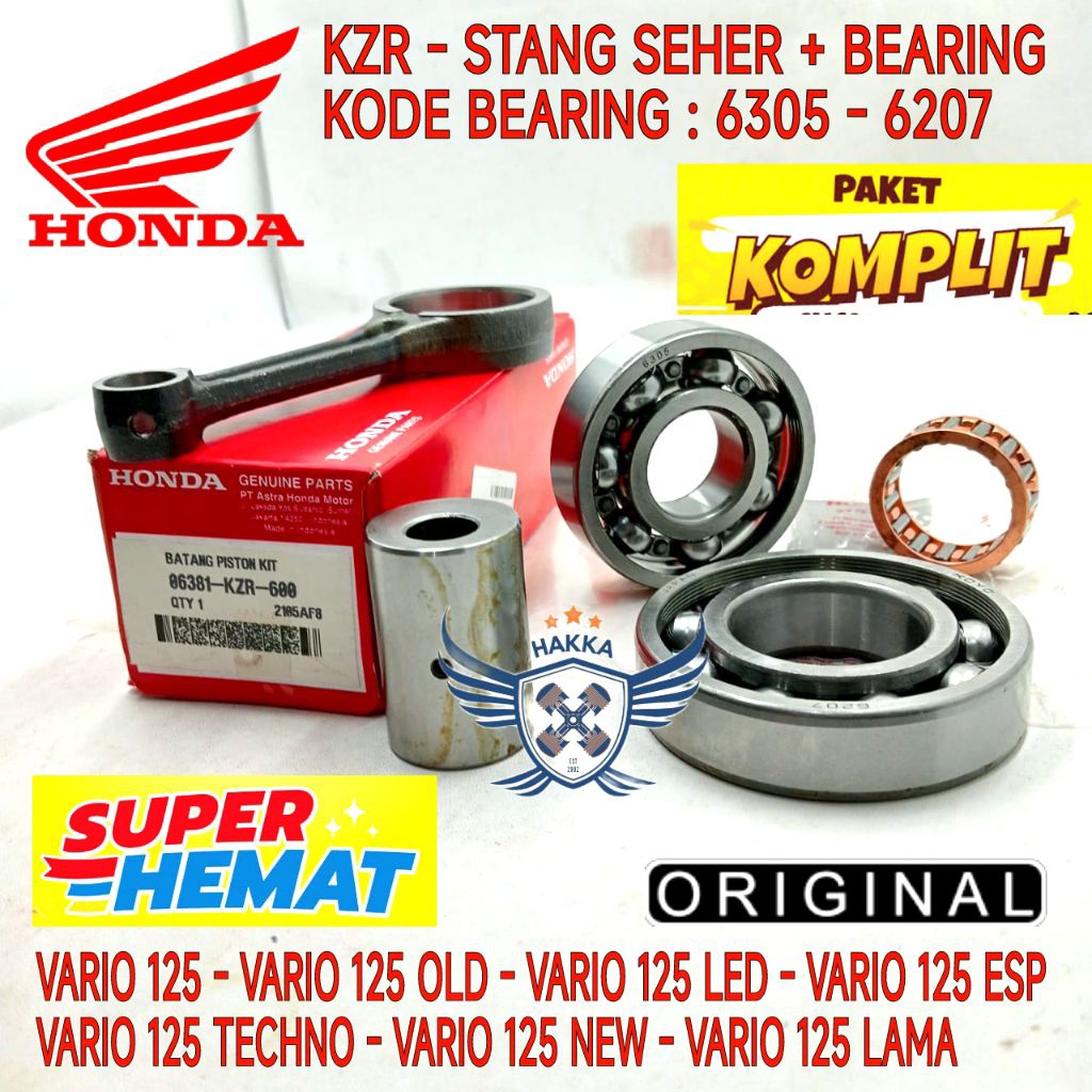 KZR ORIGINAL STANG SEHER + BEARING HONDA VARIO 125, STANG SEHER HONDA VARIO 125 OLD, STANG SEHER HON