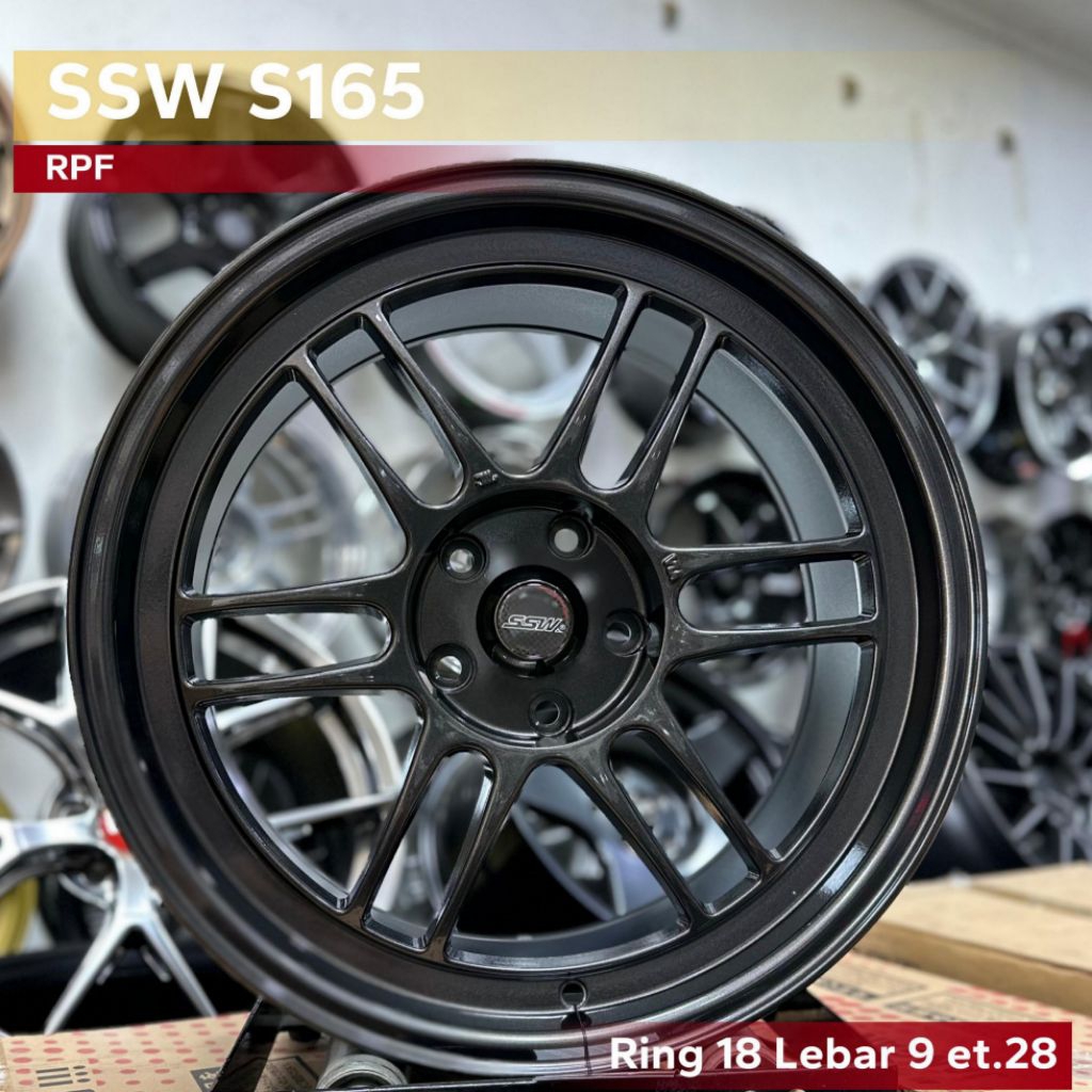 VELG RACING RPF1 ORIGINAL SSW THAILAND R18 LEBAR 9 PCD 5X114,3 velg racing mobil ring 18 velg mobil 