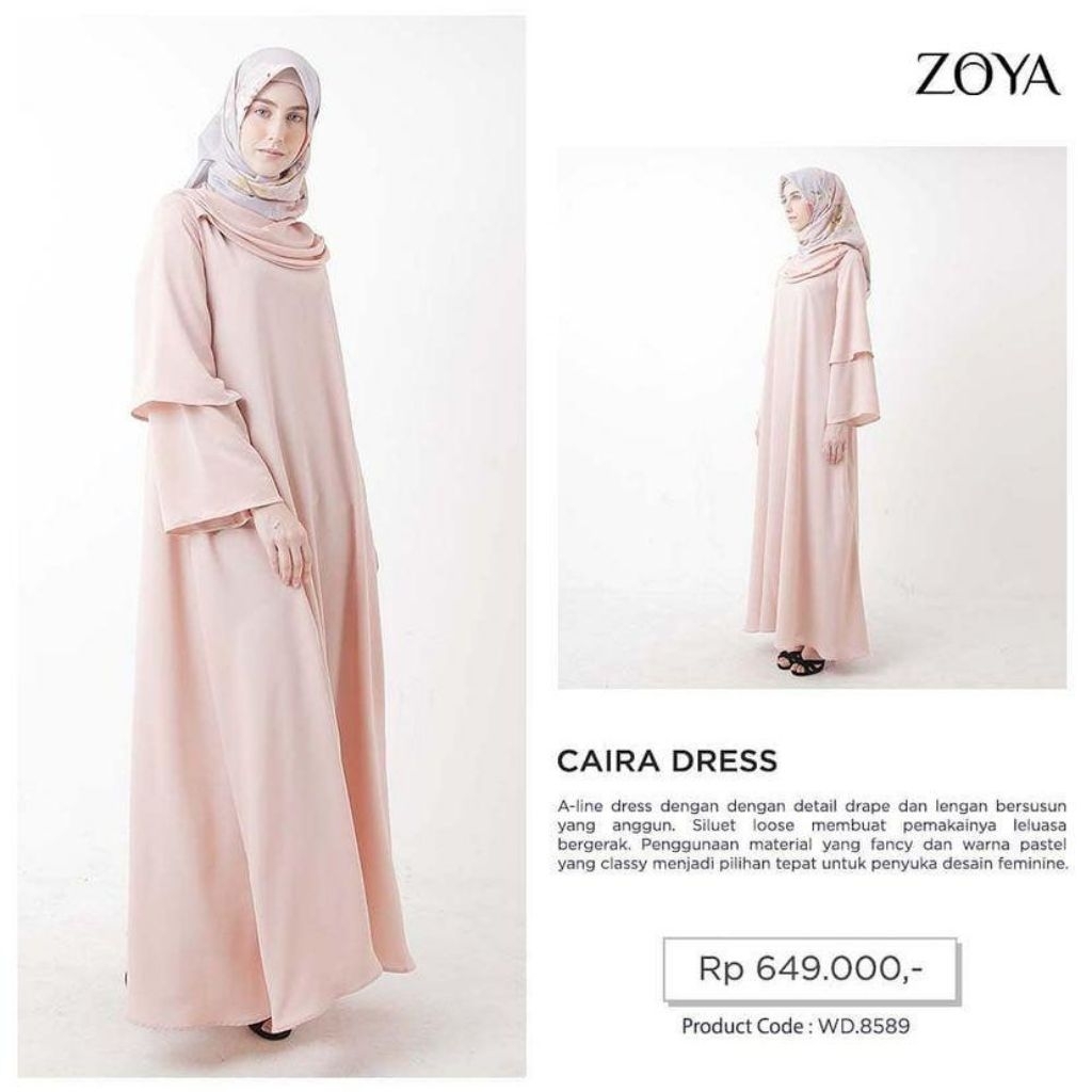 Zoya Caira Dress - Gamis Muslim Wanita - Pakaian - Baju Muslim
