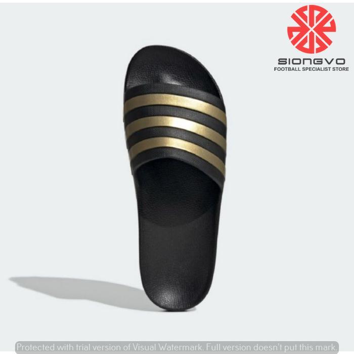 SANDAL SLIDE - ADIDAS ADILETTE AQUA BLACK GOLD ORIGINAL EG1758