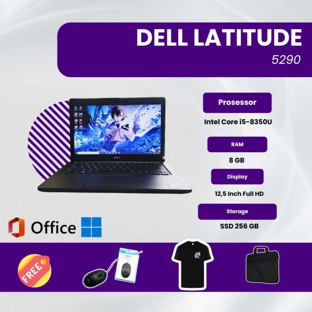 Laptop Dell Latitude 5290 Core i5 Gen 8 RAM 8GB
