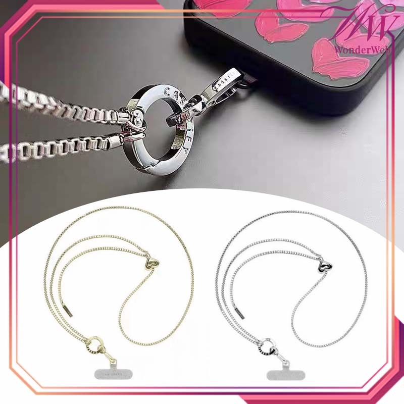 Lanyard Crossbody Phone Strap Logam Chain Lanyard Hp Selempang Tali Hp Gantungan Hp Cross Body Lanya