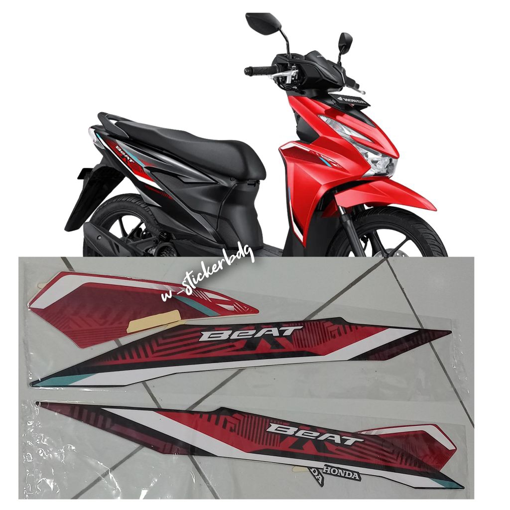 Striping Stiker Lis Honda Beat CBS 2025 Merah