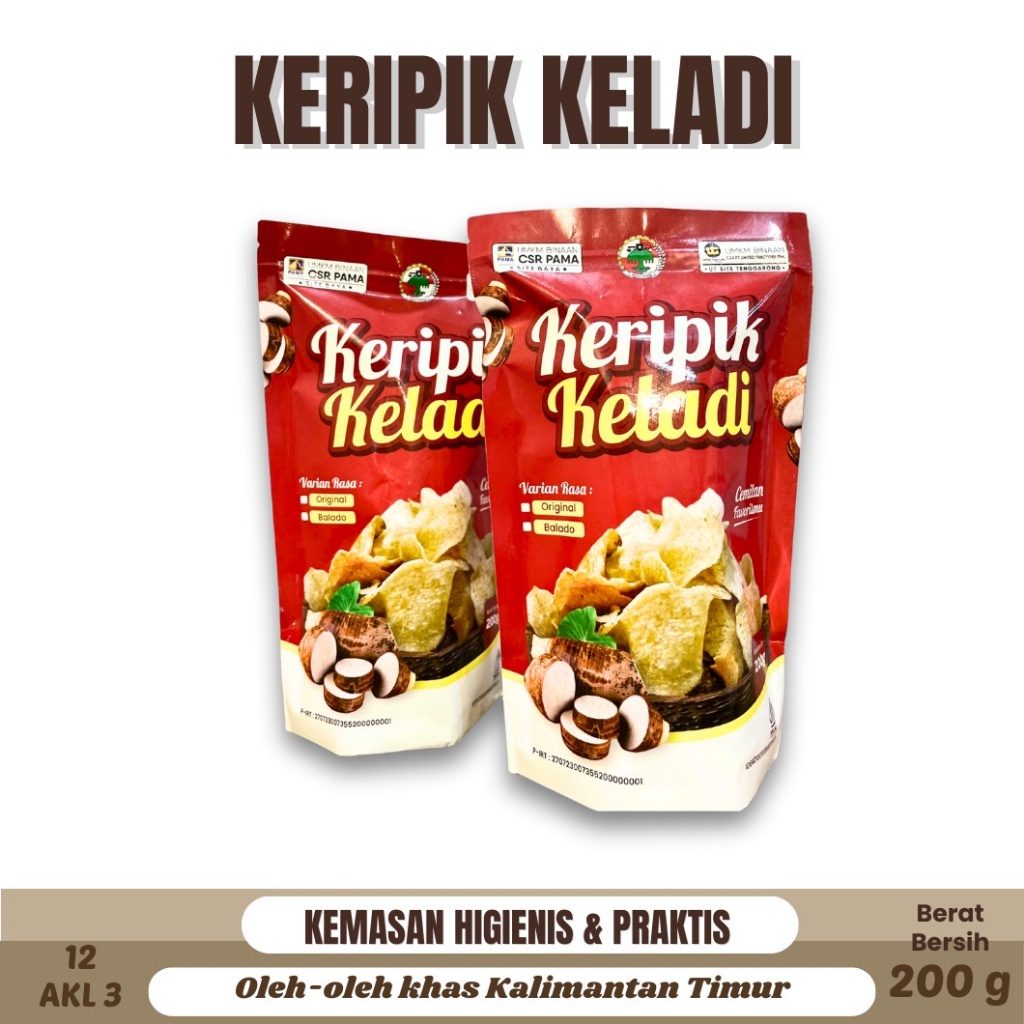 KERIPIK KELADI KHAS KALIMANTAN TIMUR