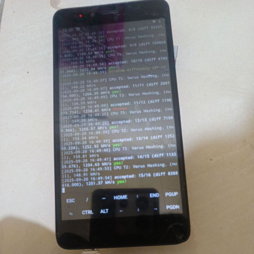 mining verus redmi not 2