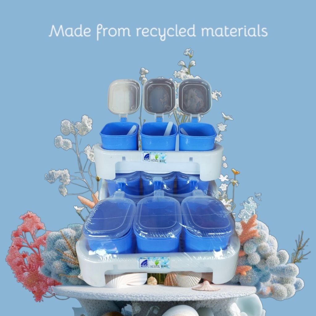 TEMPAT BUMBU MAWAR 3SEKAT / TEMPAT BUMBU DAPUR PLASTIK SEKAT 3 ERA 928