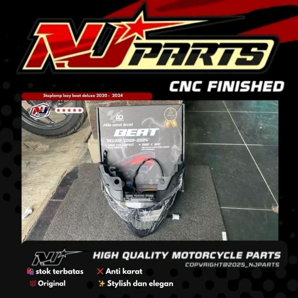 Stoplamp slim frame original race pro untuk beat deluxe 2020 - 2024 slim pnp Motorcycle elegan
