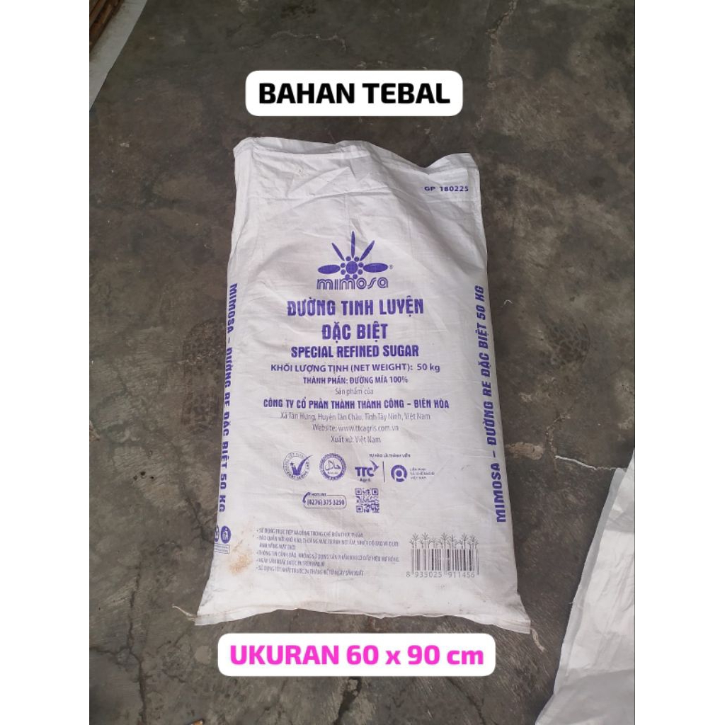 Karung bekas gula kristal 50kg