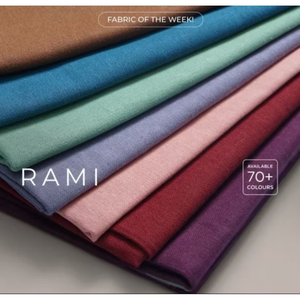 Bahan Kain Katun Linen Rami Kahatex Premium (0,5 Meter)