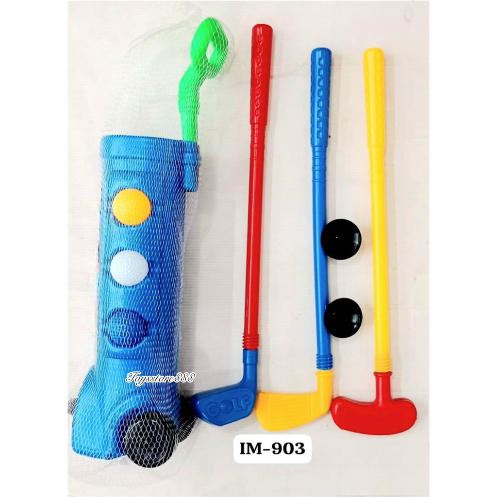 IM903 GOLF BAG SET Mainan Stick Golf Mainan edukasi olahraga anak set golf