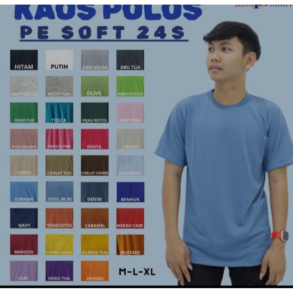 kaos polos PE SOFT 24S