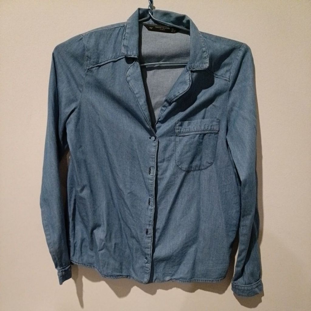 Zara Trafaluc Collection Kemeja Biru Jeans ORI 100% PRELOVED/ SECOND