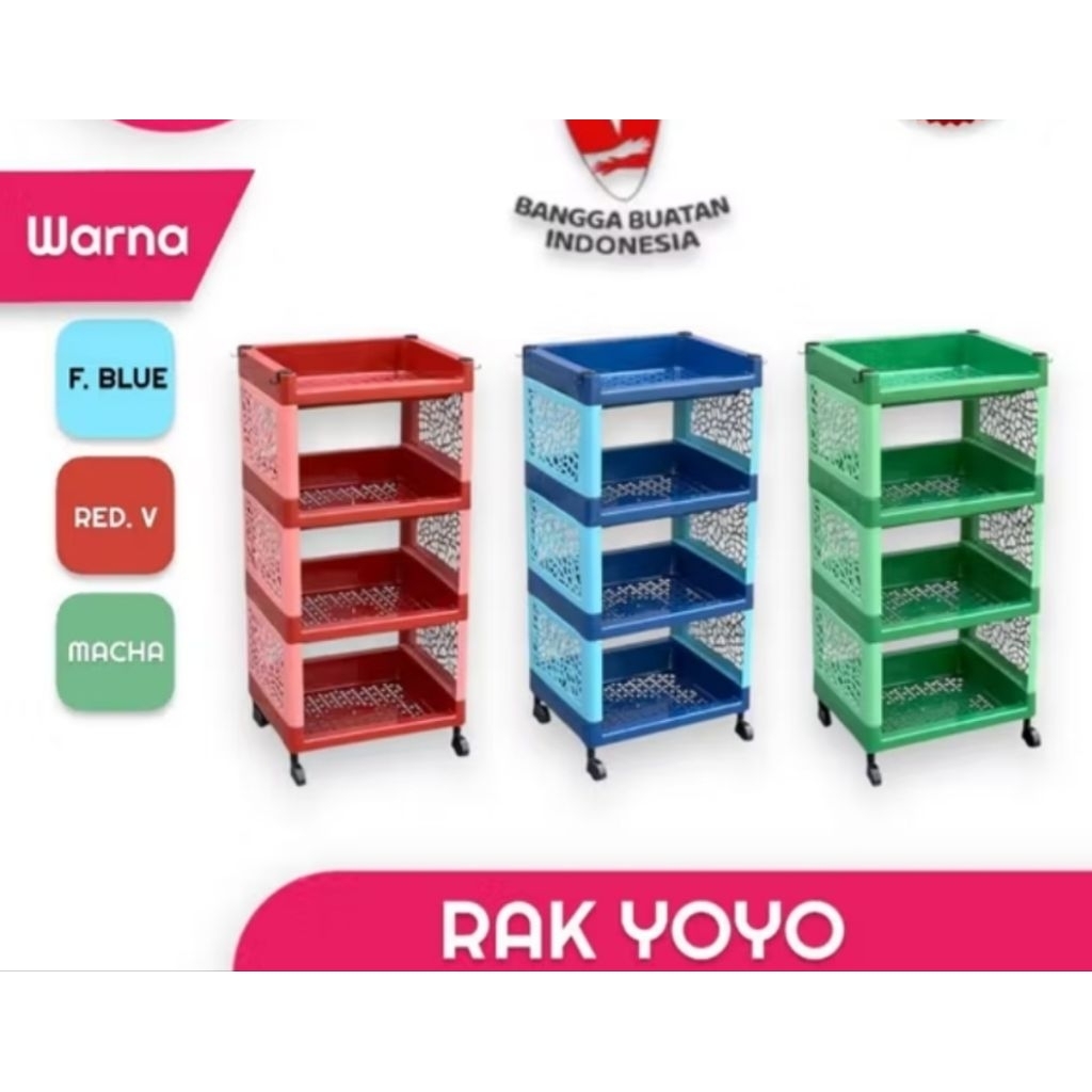 Rak plastik susun 4/Rak serbaguna susun 4/Rak susun 4