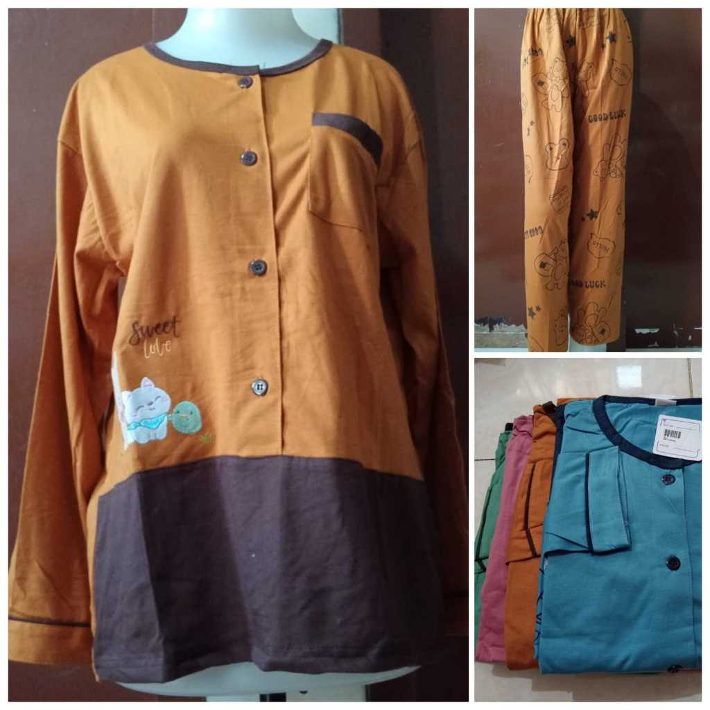 Baby Doll Lengan Panjang AMRO Label PUTIH/babydoll PP Dewasa/babydoll remaja