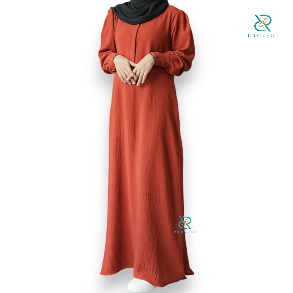 D&R PROJECT - PAULIE DRESS || MATERIAL CRINKLE || SIZE S M L XL || GAMIS TERBARU || BUSANA MASAKINI