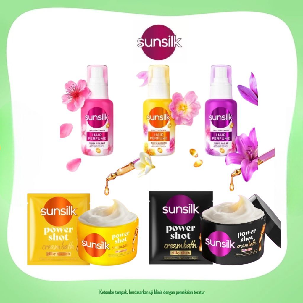 ©HERITAGE© [PROMO CREAMBATH JAR KUNING/Parfum UNGU 100ml] SUNSILK Hair Treatment Series - Perawatan 