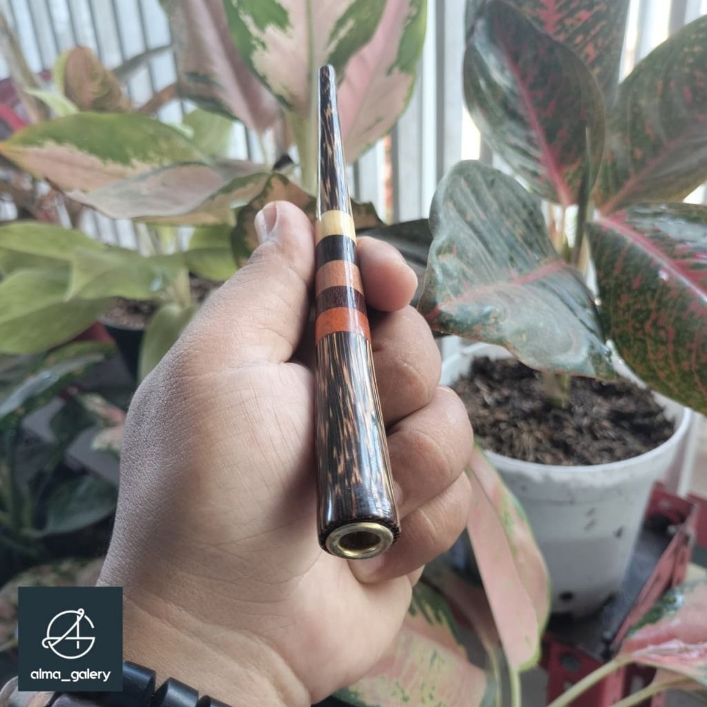 GALERY_ALMA ( 15cm ) once cangklong / once pipa rokok / padutan / sedotan  berbagai macam jenis kayu