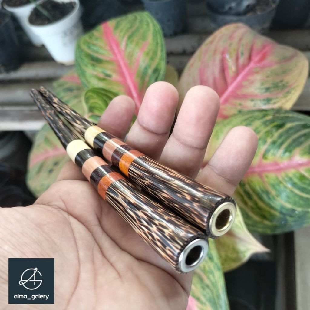 GALERY_ALMA ( 15cm ) once cangklong / once pipa rokok / padutan / sedotan  berbagai macam jenis kayu