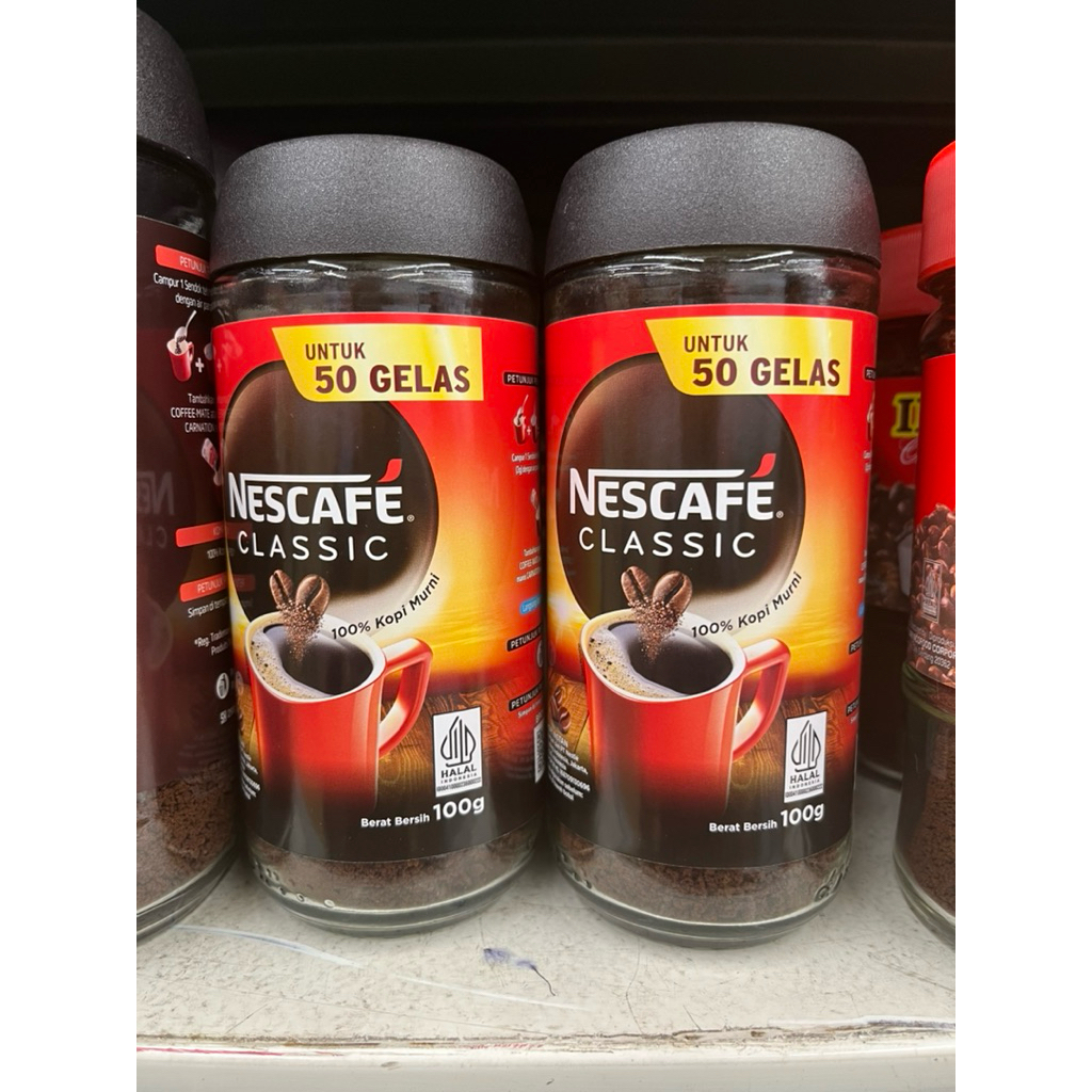 Nescafe Classic 50 gelas 100 gram