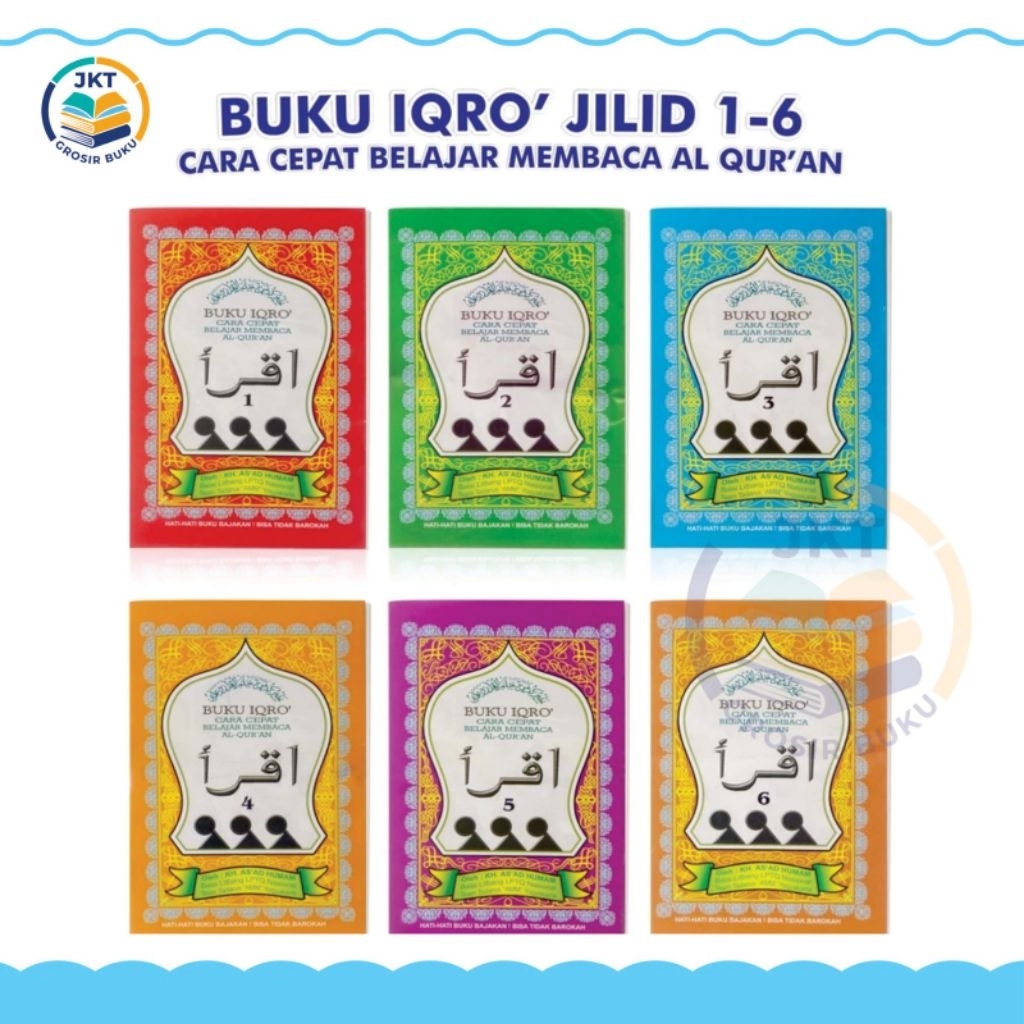 Buku Iqro Anak / Iqra Anak Ukuran Besar Iqra Balita Satuan Jilid 1 2 3 4 5 6