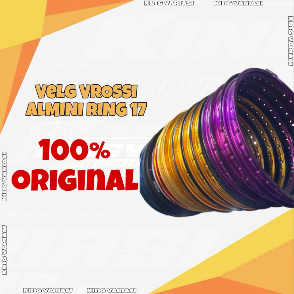Velg Rossi Ring 17 Hitam Merah Biru Gold Ungu Grey Silver Titanium Ring 17 ukuran 140 160 185 215 25