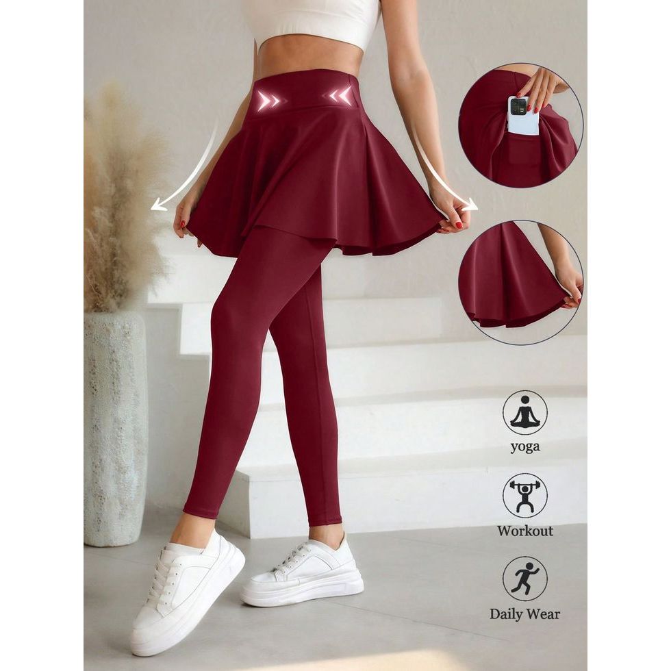 Legging rok senam kantong samping - rok celana senam kantong hp