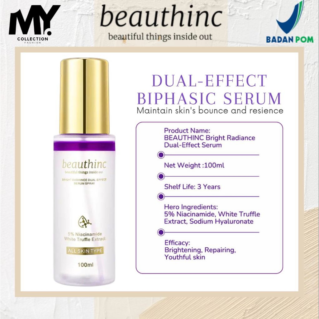 [READY SIAP KIRIM] BEAUTHINC 5% Niacinamide with white face mist serum spray | face mist beauthinc