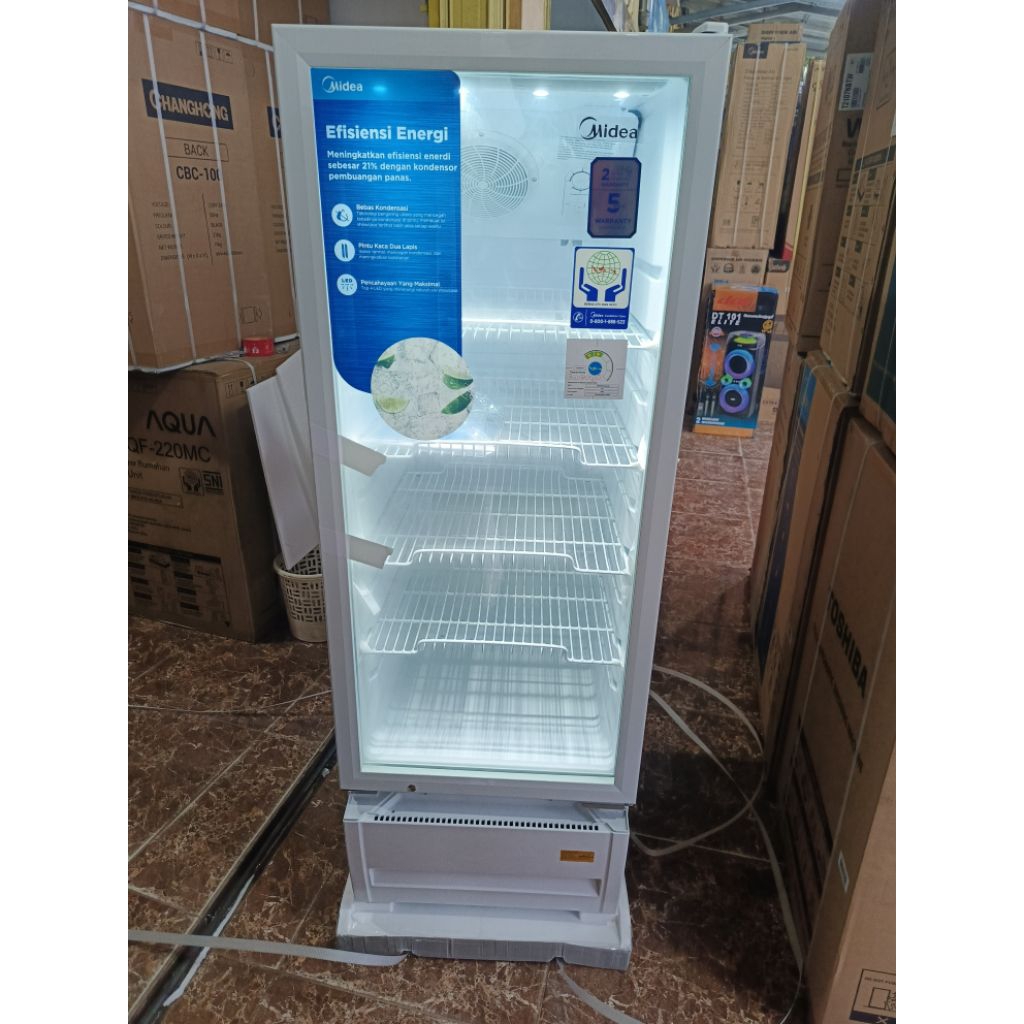 showcase midea 4 rak