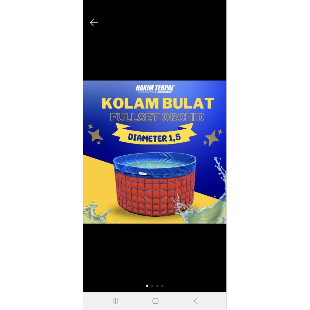kolam bulat D1,5 fullset orchid semikaret