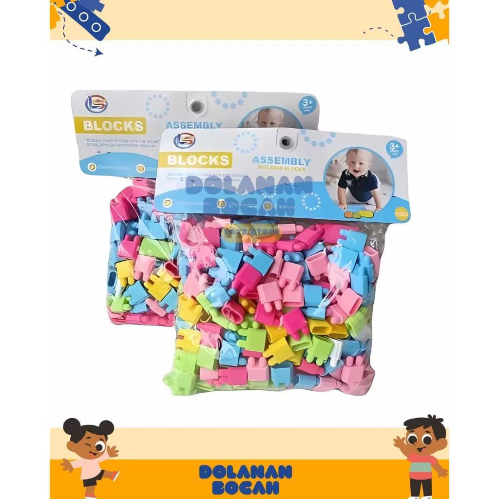 RAMEO 1138 mainan edukasi anak puzzle block LB 7 balok assembly building
