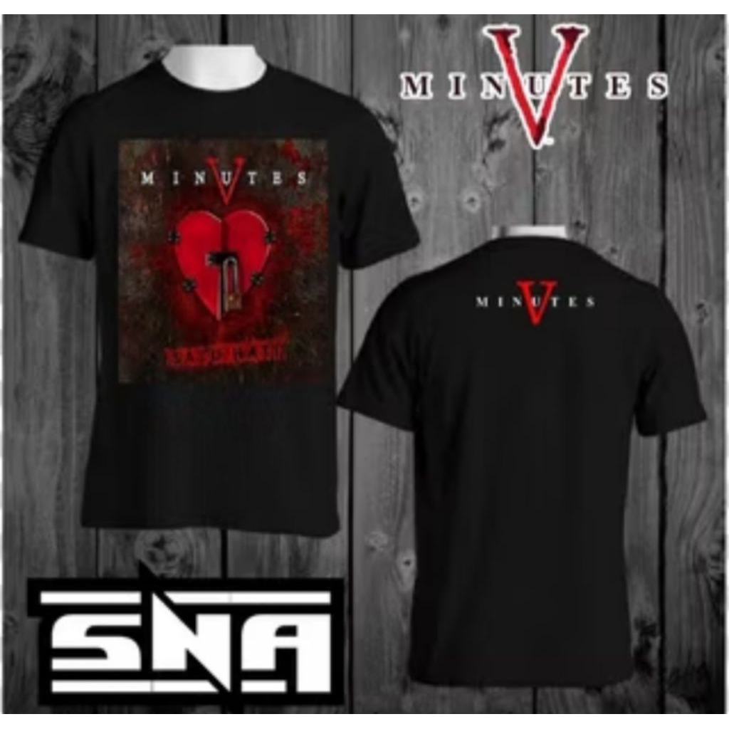 Kaos Distro Unisex Five Minutes // Kaos Bahan Adem Lembut Nyaman Dipakai