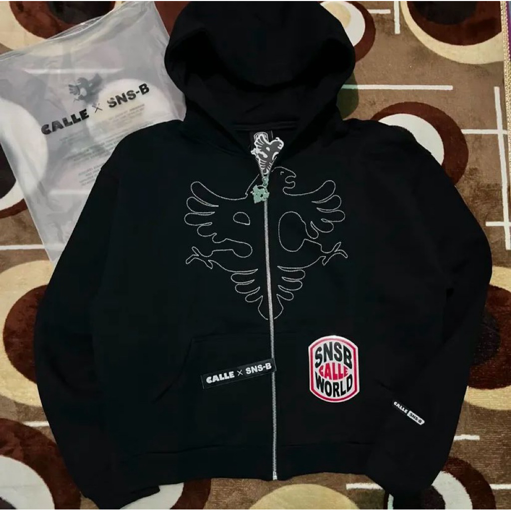 zipper hoodie calle x snsb size s new