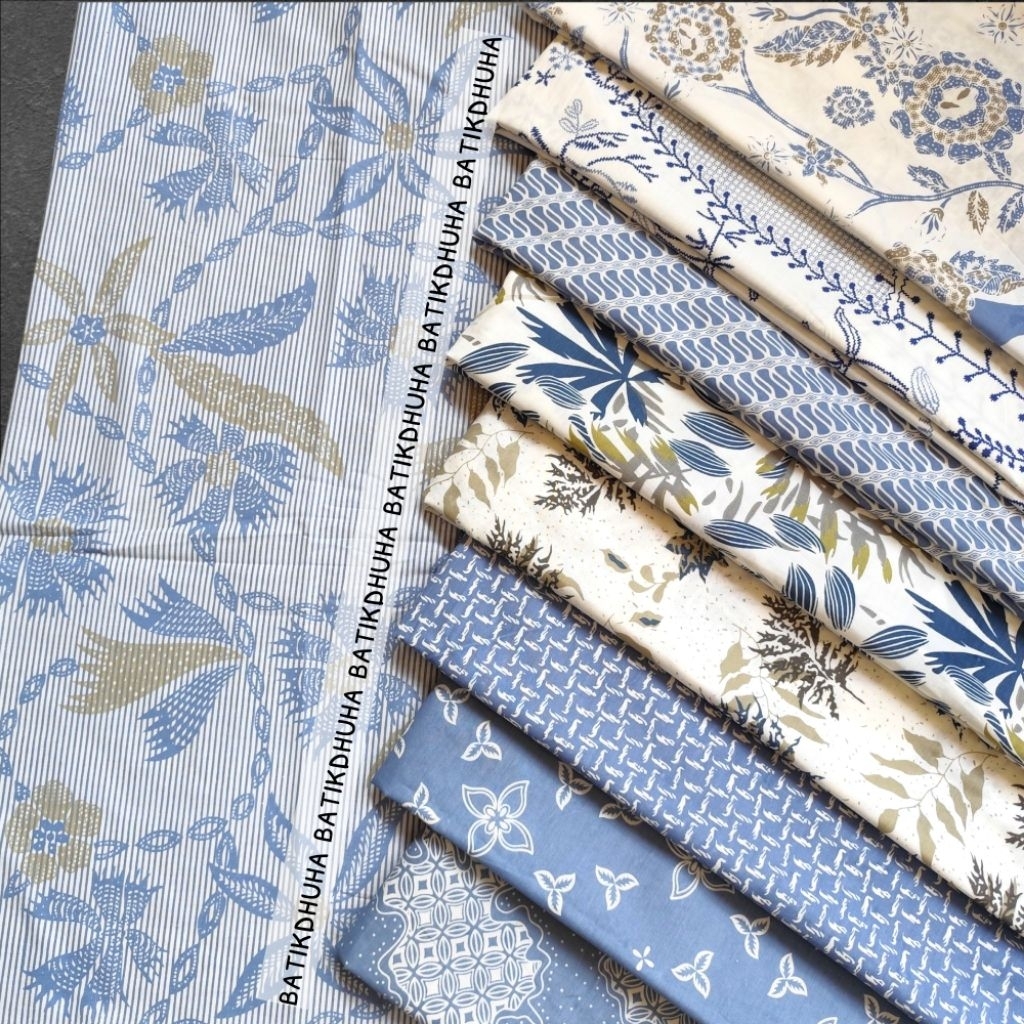 Kain Batik Warna Denim Indigo TRR Soft Denim 2x1meter