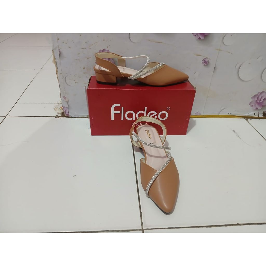sandal fladeo bustong wanita hak 3cm