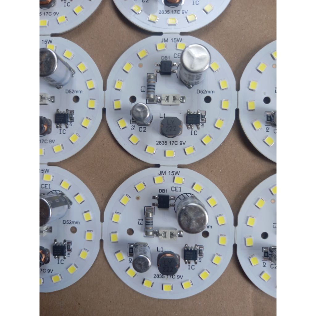 mesin lampu pcb led AC 15 watt 9v 52mm