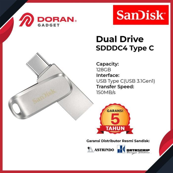 Flashdisk Sandisk Luxe Type C SDDDC4 128 GB - Original - Garansi Resmi