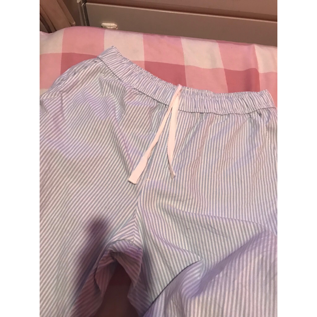 preloved stripe pants uniqlo size M