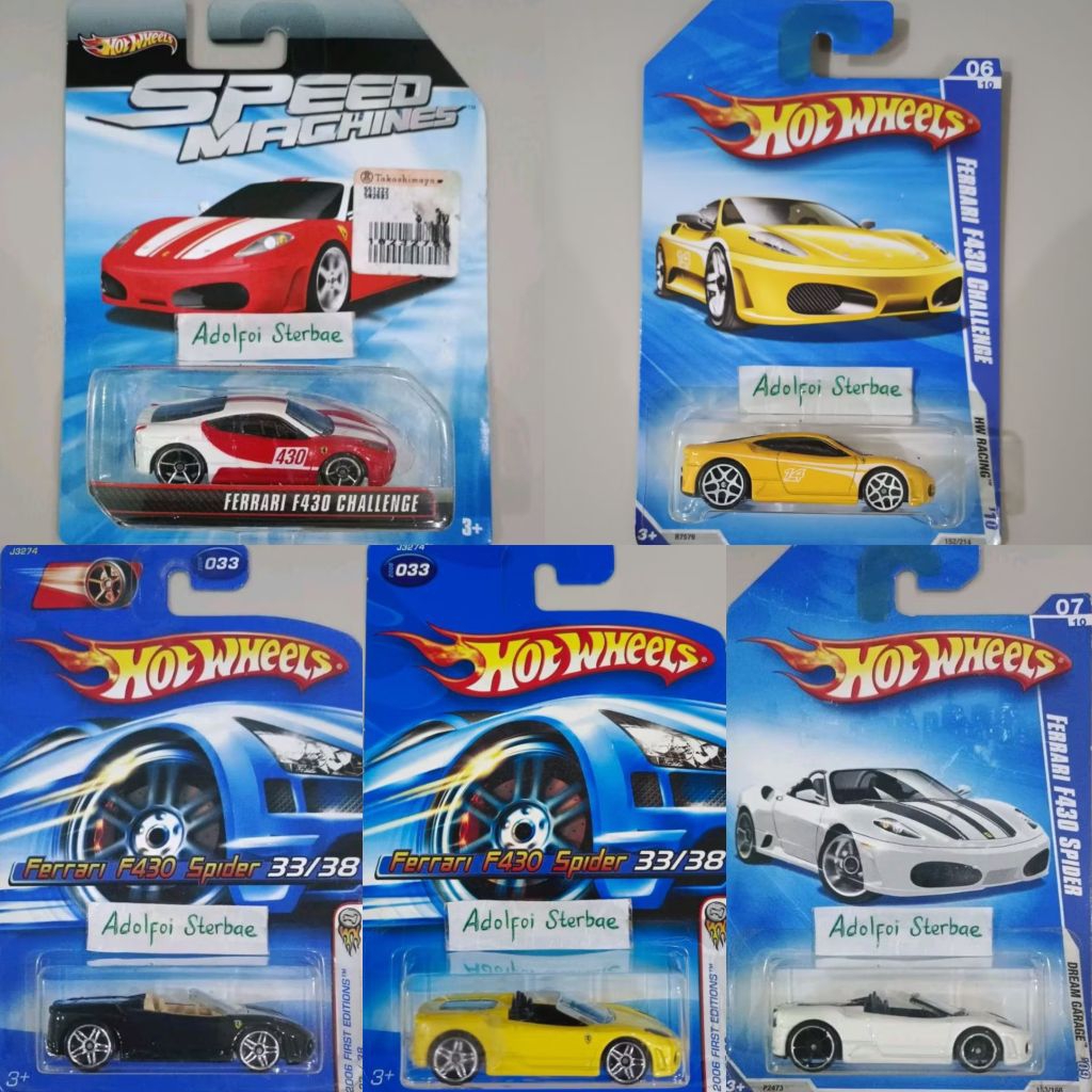 hotwheels hot wheels ferrari ferari f430 f 430 spider 2006 first editions kuning ferrari f430 challe