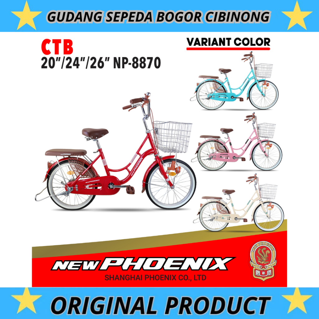 Sepeda City Bike Mini 20 24 26 PHOENIX NP 8870