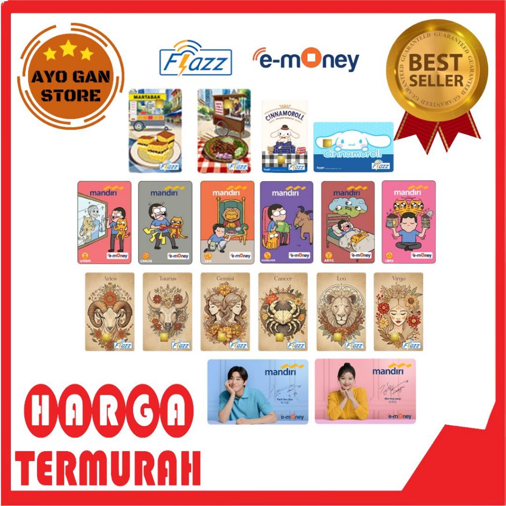 E-money E-toll e money Mandiri Flazz BCA Brizzi BRI | Limited Edition | Kartu E-toll