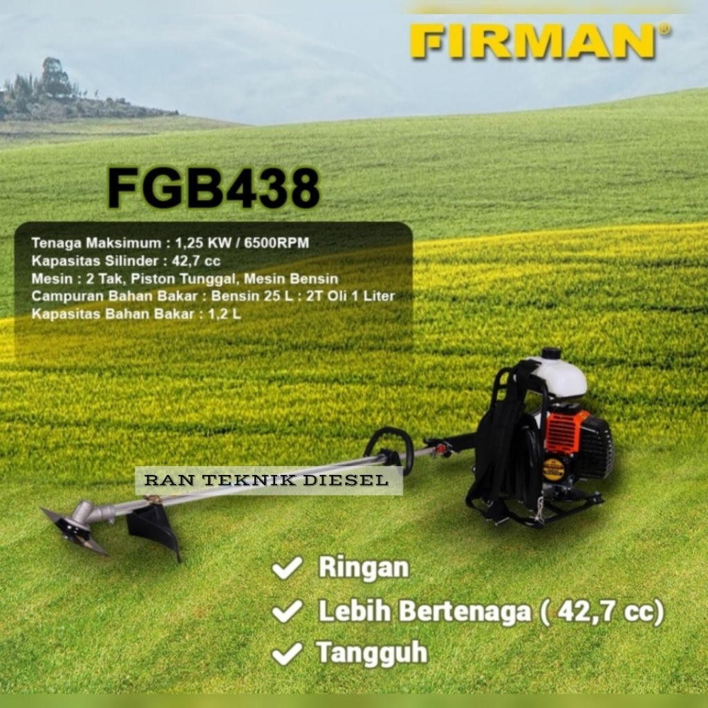 Mesin Potong Rumput FIRMAN FGB 438 2 Tak
