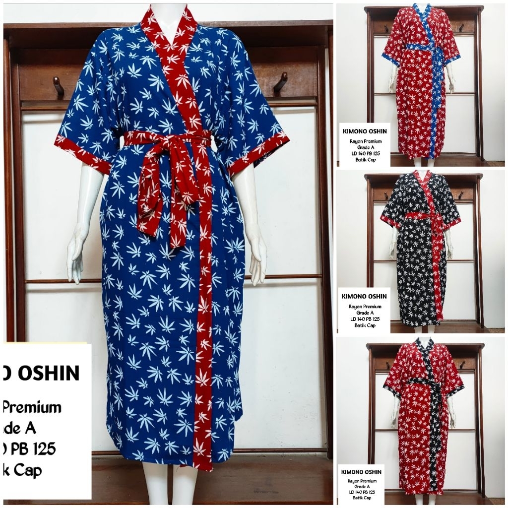 BATIK AIS Kimono Batik Jumbo Outer Baju Tidur Pria Wanita Rayon Premium Kekinian
