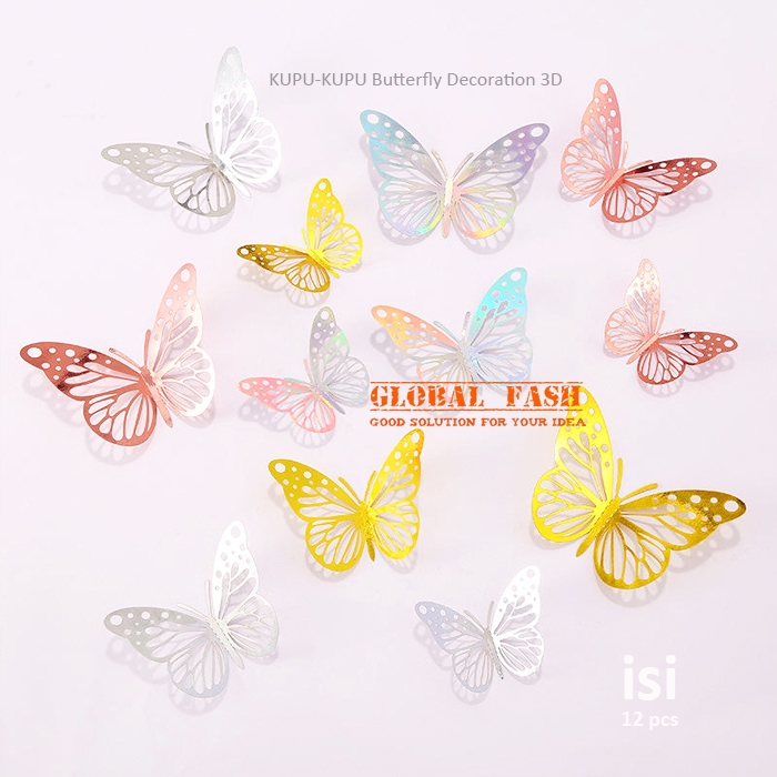 Topper Cake Kupu Kupu / Hiasan Kue topper Kupu Kupu / toper kue karakter kupu kupu Topper Butterfly