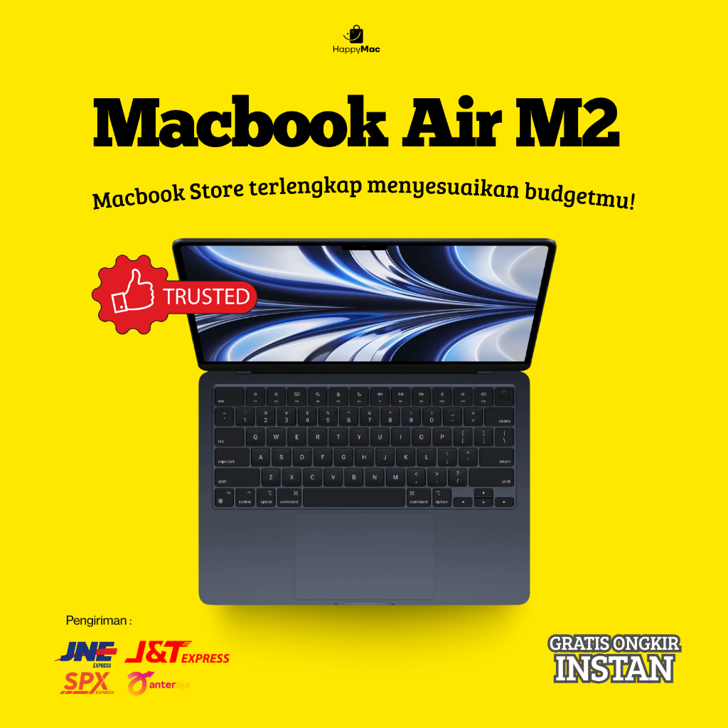 Macbook Air M2 Chip 13 Inch Ram 8 16 Ssd 256Gb 512GB Second Bergaransi Midnight Grey Starlight Silve
