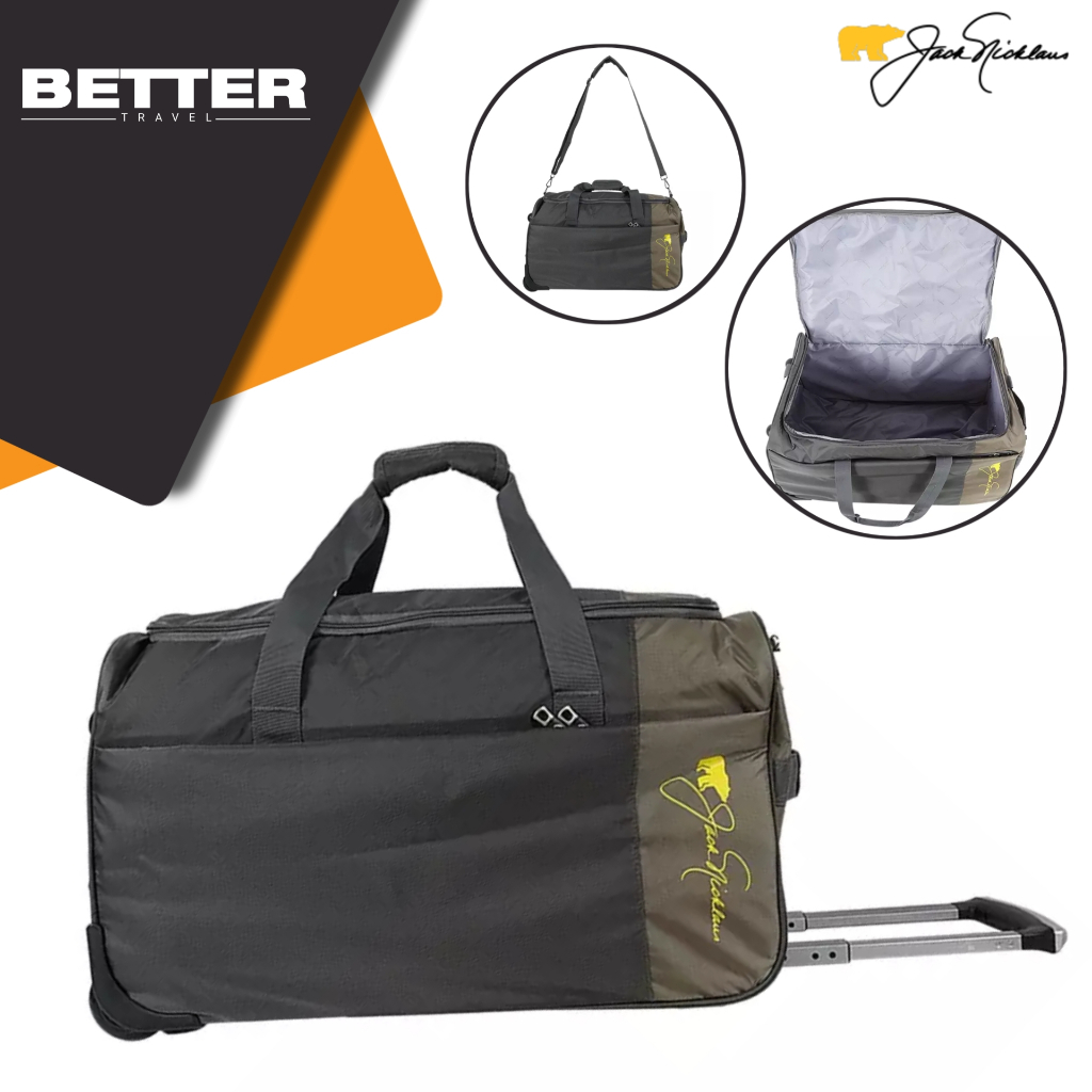 Tas duffle traveling JACK NICKLAUS travel bag casual roda trolly medium bagasi size