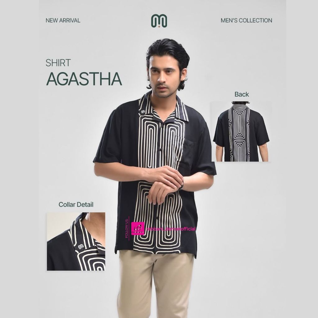 RABBANI X MOT - Shirt Agastha - Kemeja Rayon Pria - Kemeja Cowok - Kemeja koko Rabbani - Bahan Rayon