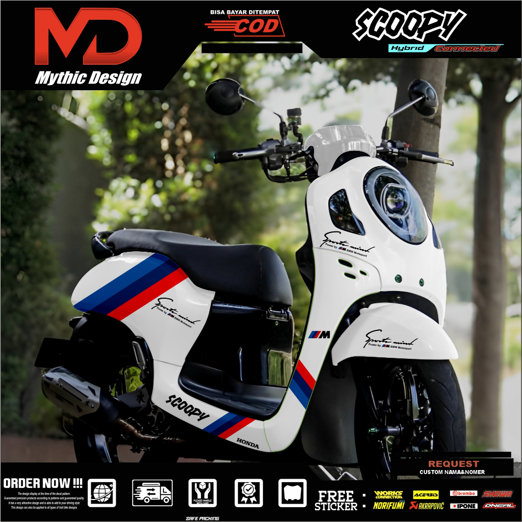 Decal Scoopy 2021 2022 Fullbody - Dekal Stiker Decal Sticker Motor Honda Scoopy New 2021 2022 Yang L