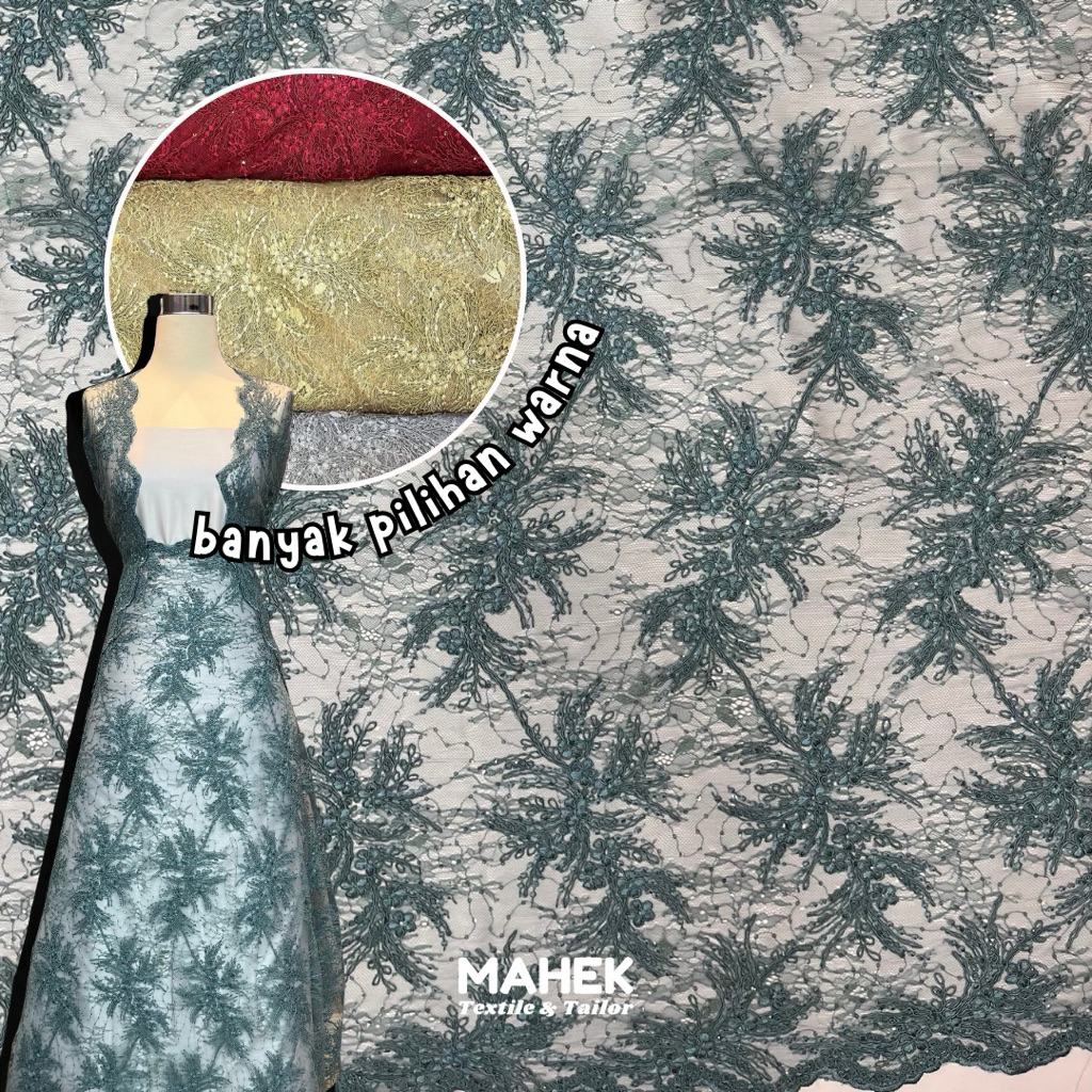 Tile Korea / Tile Cord / Tile Motif / Tile Bordir Payet / Kain Kebaya / Baju Pesta